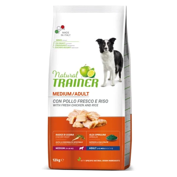 Natural Trainer Adult Medium Pollo e Riso 12 kg
