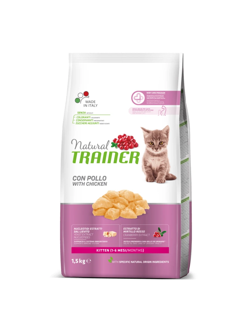 Natural Trainer Kitten Pollo Crocchette per Gattini
