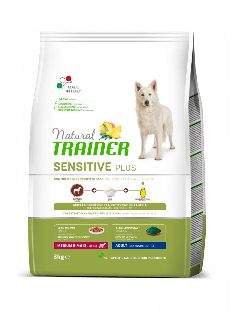 Natural Trainer Sensitive - Adult Medium - Maxi - Cavallo e Riso