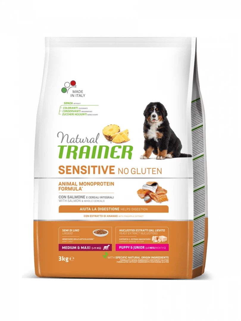 Natural Trainer Sensitive Puppy & Junior - Salmone - Medium - Maxi