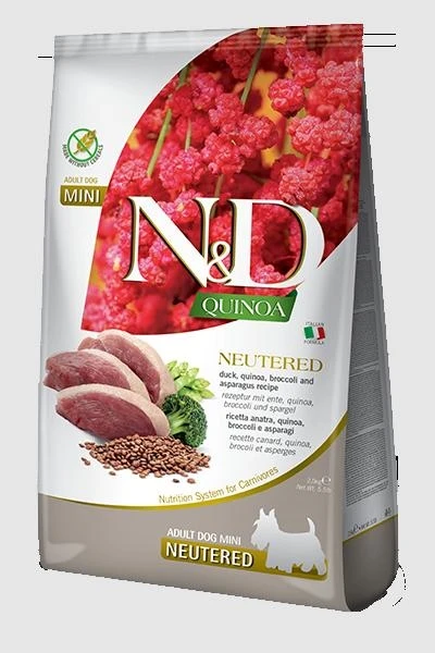 Farmina N&D Quinoa Mini Neutered anatra 2,5 kg