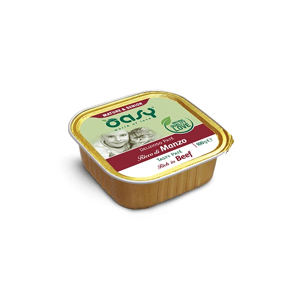 Oasy Delizioso Paté - Mature & Senior - Ricco di Manzo - 100 gr
