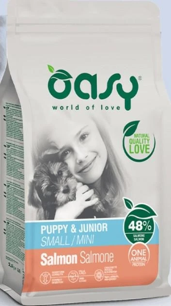 Oasy Dog Mono Puppy Small/Mini Salmone