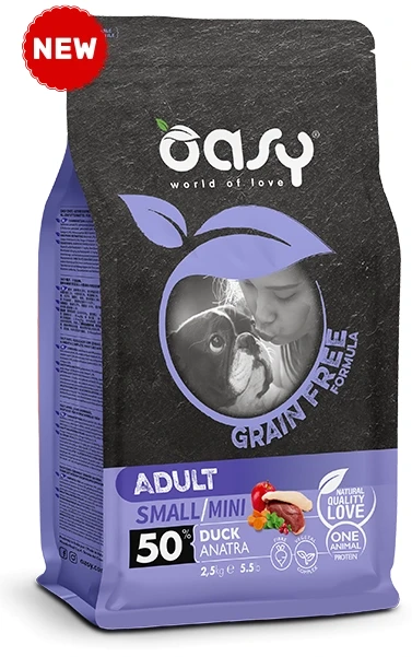Oasy Grain Free Adult Small\Mini all'Anatra