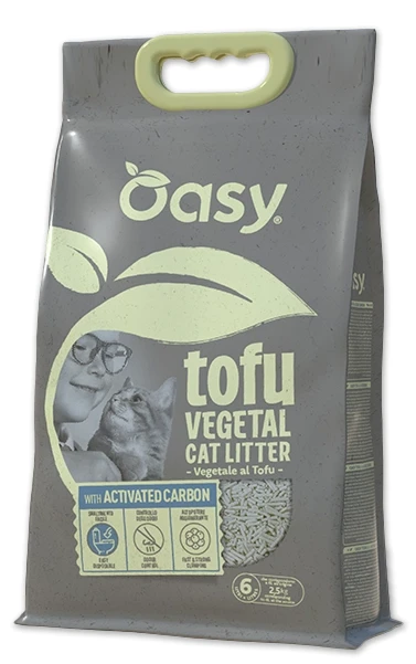 Oasy Lettiera al tofu per gatti 6 L agglomerante