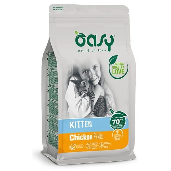 Oasy Lifestage Kitten al Pollo Crocchette per Gattini