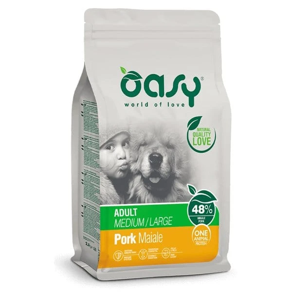 Oasy Monoproteico Maiale Adult Medium/Large Cane