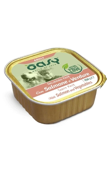 Oasy Paté Cane Adulto Salmone e Verdure 150 g