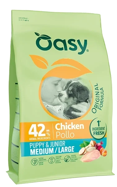 Oasy Original Formula Puppy & Junior Medium/Large Pollo - 10 kg