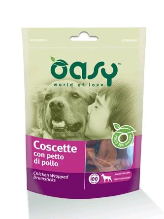 Oasy Snack per Cani al Pollo Coscette 100 g