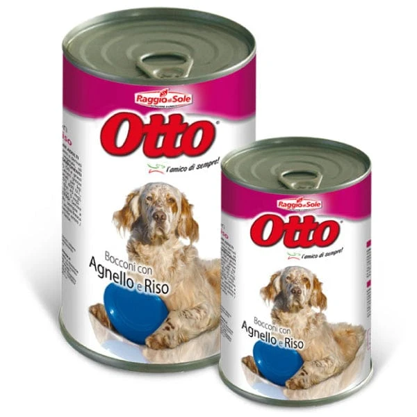 Otto Bocconcini con agnello e riso - per cani adulti