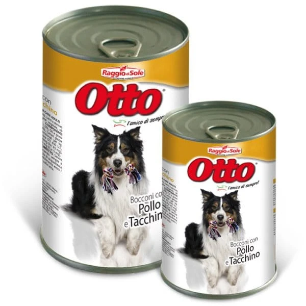 Otto Bocconcini con pollo e tacchino - per cani adulti