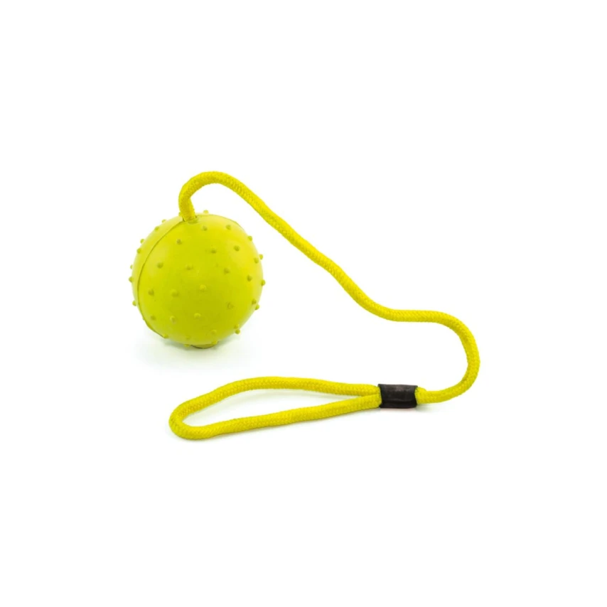 Palla in gomma con corda 8,5 cm - Umbria Equitazione