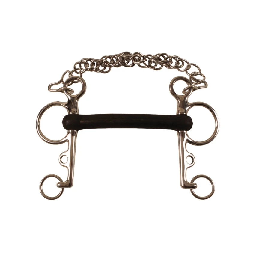 Pelham Inox intero con Gomma Flex - Umbria Equitazione