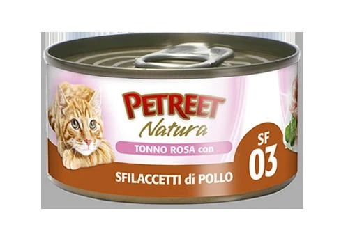 Petreet Natural Sfilaccetti Tonno/Pollo Gr 70
