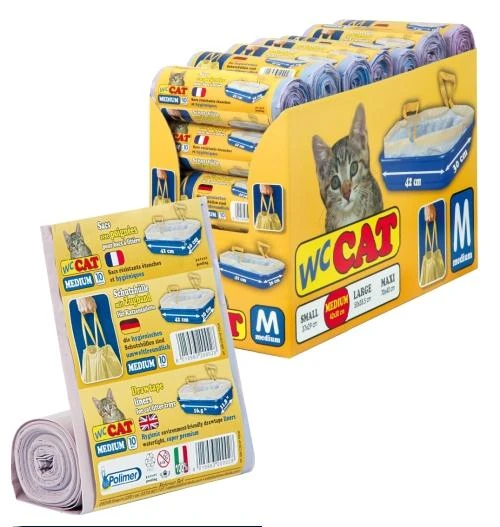 Polimer Fodere Lettiera Gatto con Maniglia Medium 10 pz