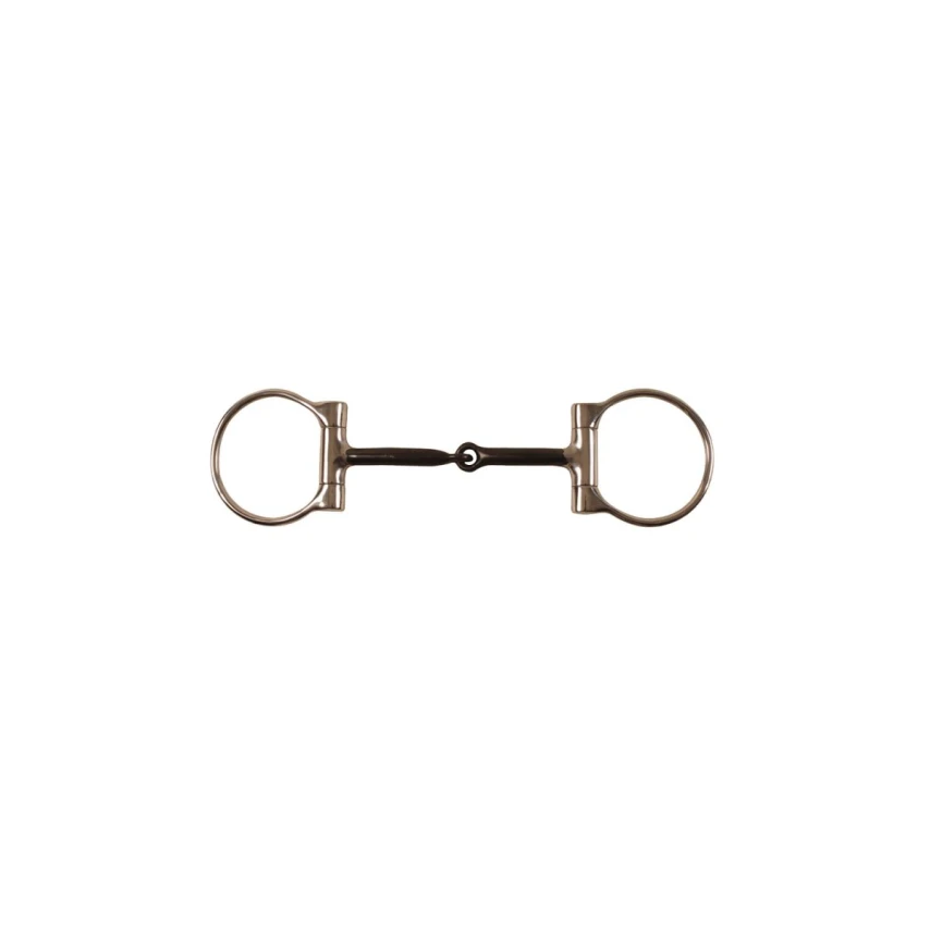 Pool's Filetto a D in acciaio inox con imboccatura nera - 12,5 cm