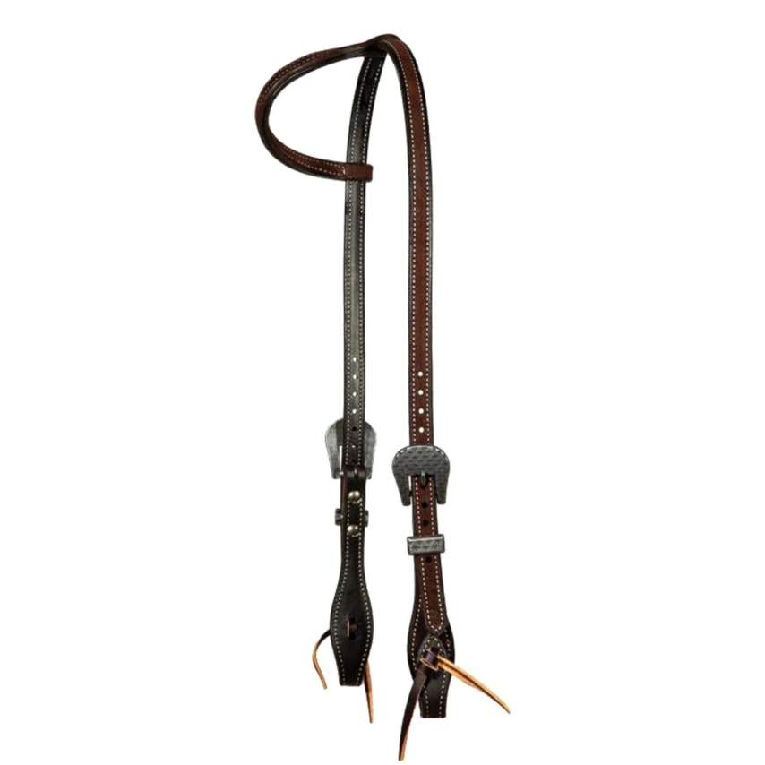 Professional's Choice Testiera One-Ear in Cuoio Roughout 5/8 Chocolate - Unica Marrone