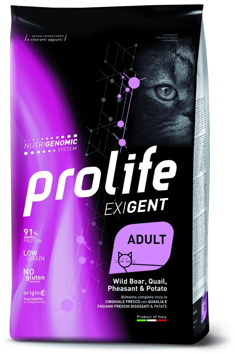 Prolife Exigent Cinghiale/Quaglia/Fagiano/Patate - confezione 1,5 kg