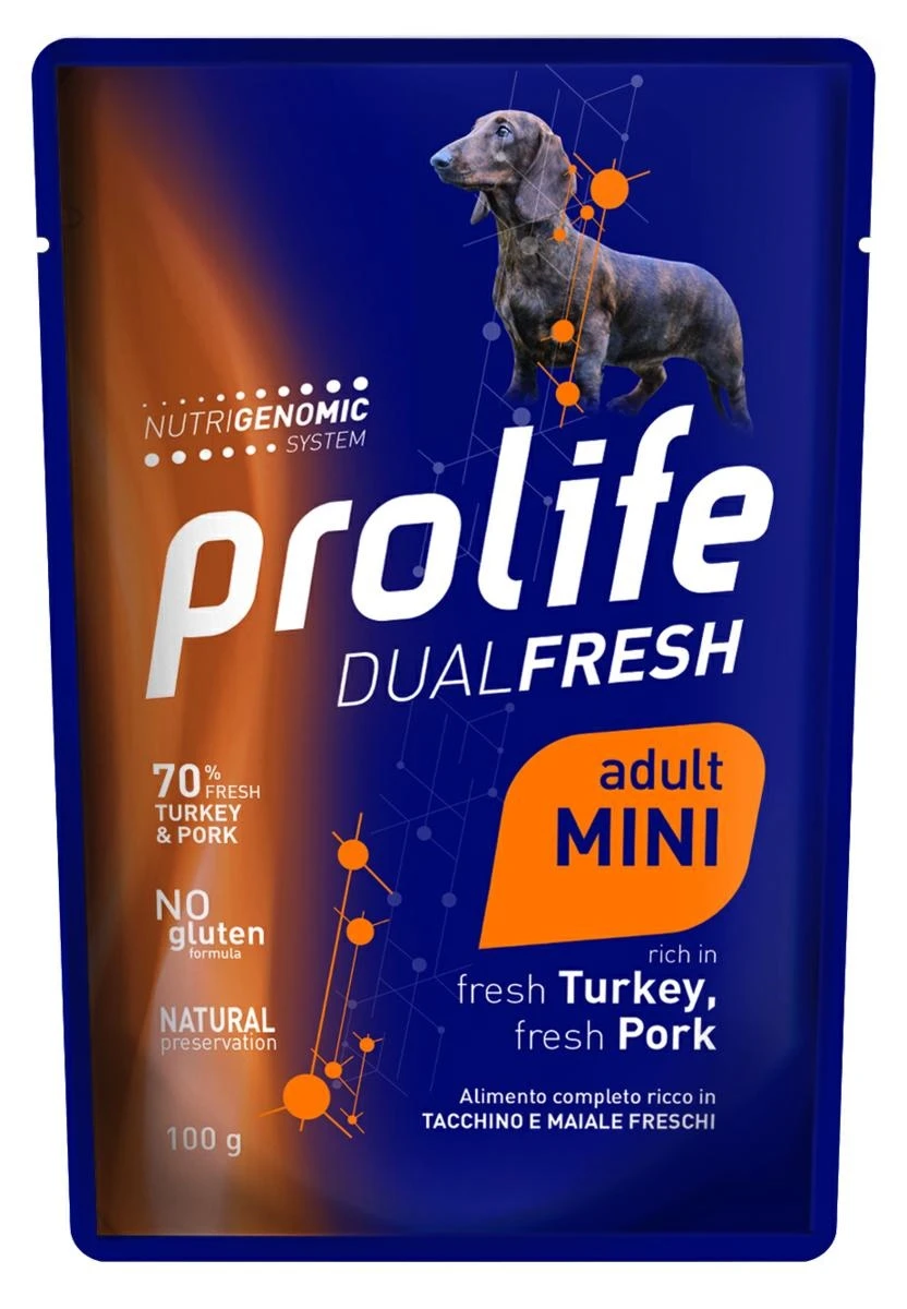 Prolife Dog Um Dual Buste Mini Tacchino 10 x Gr 100