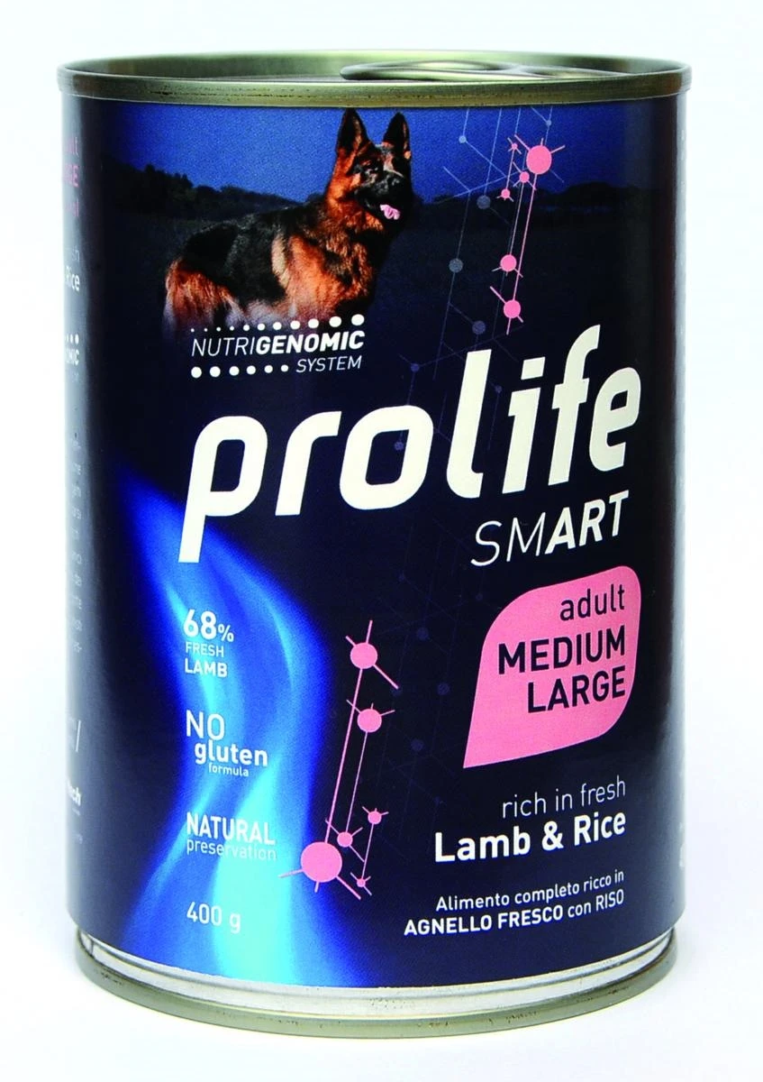 Prolife Dog Um Smart Medium/Large Agnello/Riso 400g