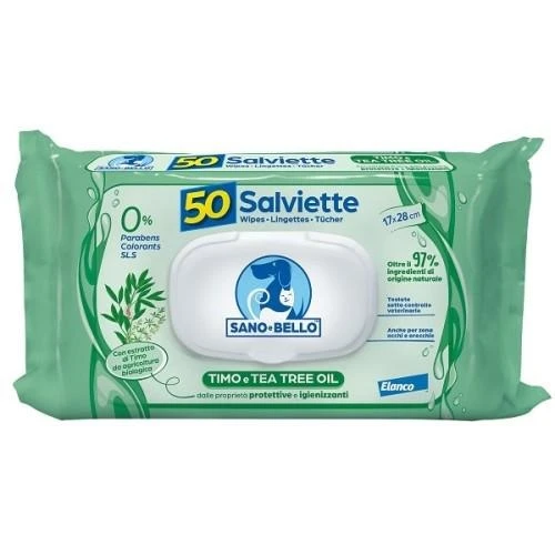 Salviettes Elanco Timo e Tea Tree Oil - Pz 50