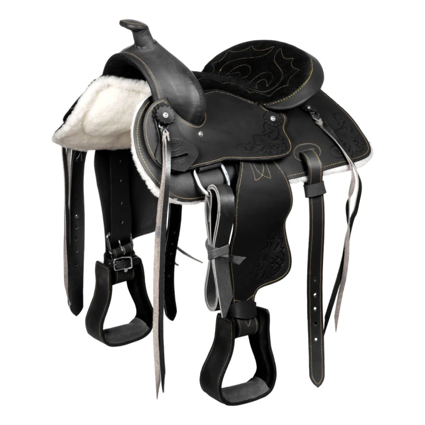 Sella Pony Lakota Prime - Western, seggio in pelle scamosciata