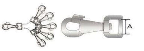 Set Moschettoni 3 Cromati - Per Cane