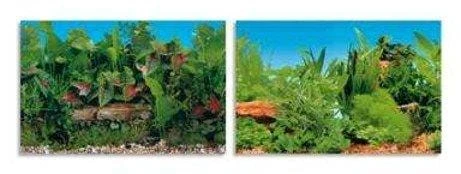 Sfondo acquario con piante su 2 lati 120x50 cm Ferplast