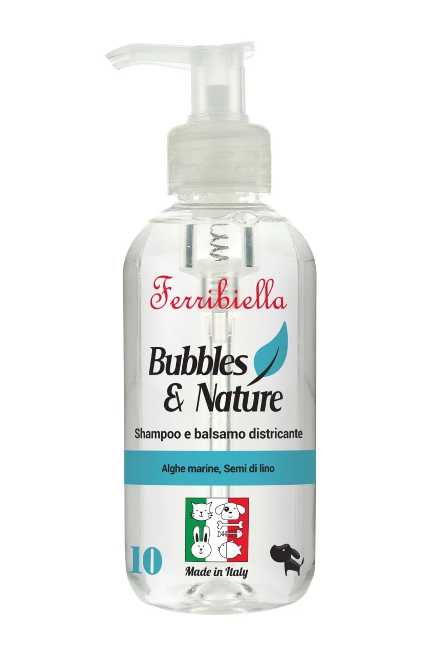 Ferribiella Bubbles & Nature Shampoo e Balsamo Districante per Cani 250 ml