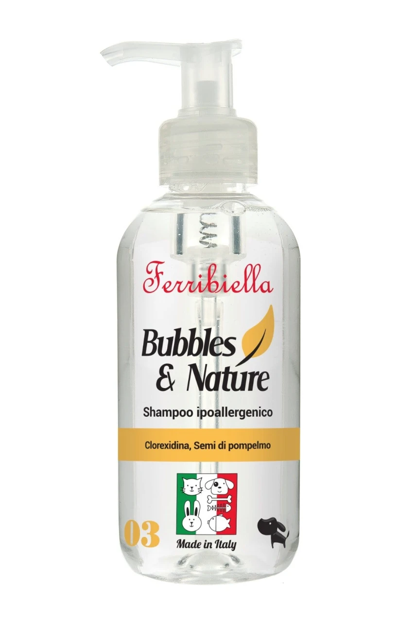 Shampoo Ipoallergenico per cani - 250 ml - Bubbles & Nature - Ferribiella