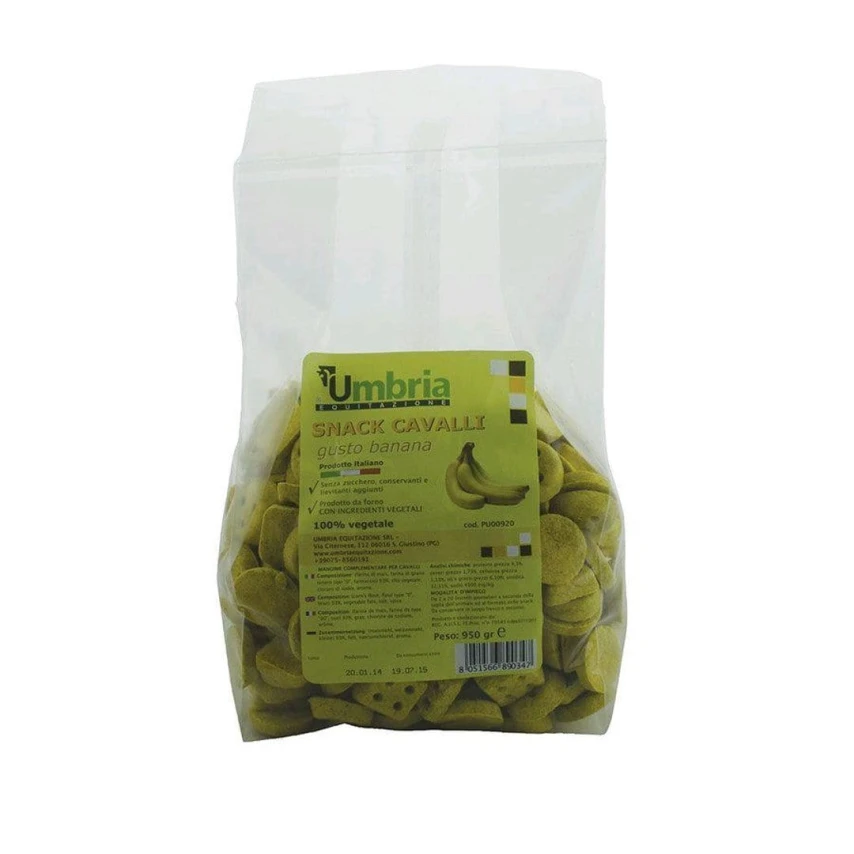 Snack alla Banana per Cavalli 1 kg - Umbria Equitazione