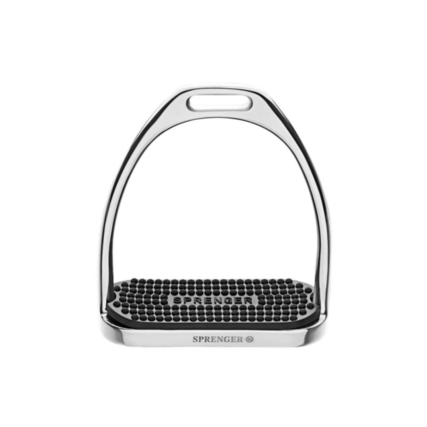 Staffe Fillis Sprenger 120 mm in acciaio inox con pad in gomma nera