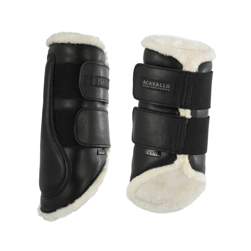 Stinchiere anteriori Acavallo in ecopelle con montone sintetico