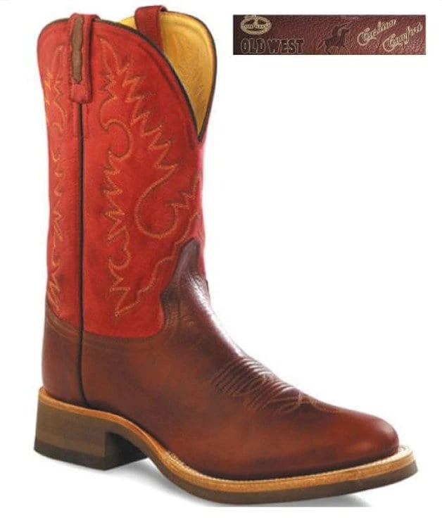 Stivali Western bicolore con punta tonda - Old West