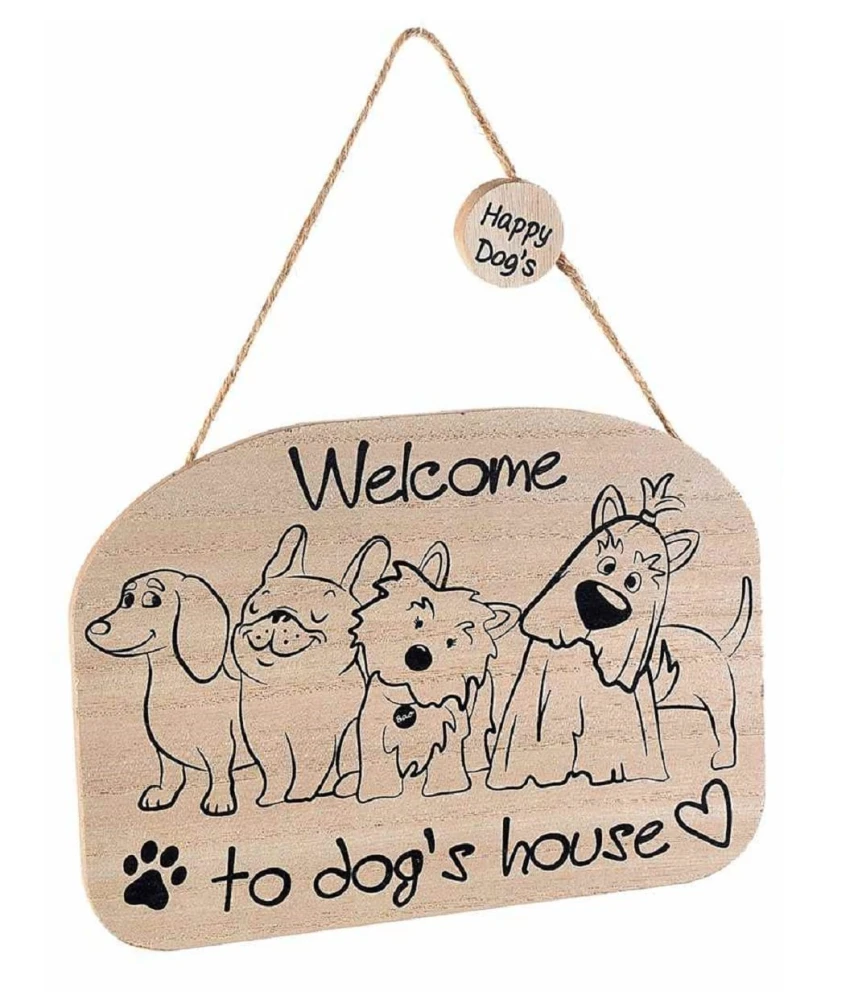 Targhetta da appendere Cane - Welcome to dog's house - Petmuffin
