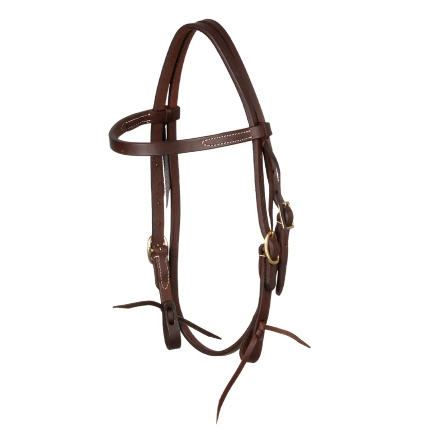 Testiera western Double Buckle - Platinum Pro - Unica Olio Scuro