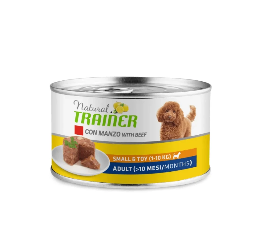 Trainer Natural Small & Toy umido al Manzo - scatoletta 150 gr