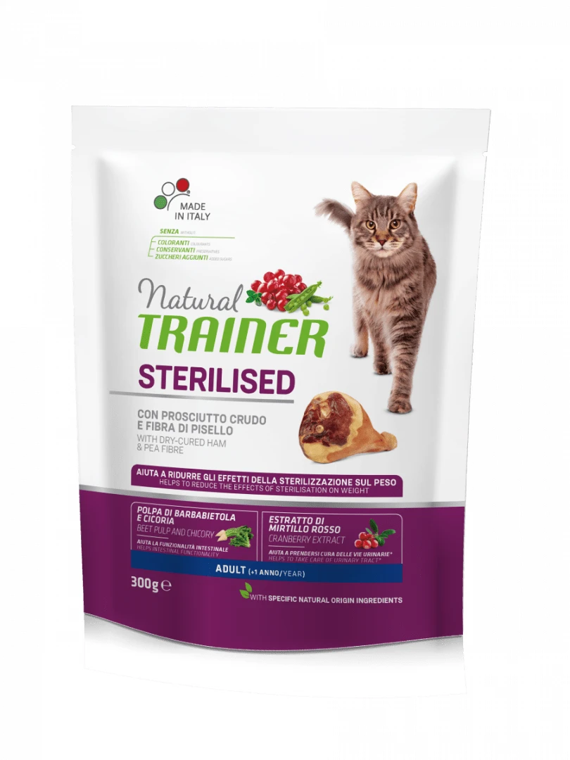 Trainer Natural Sterilised Gatto Adulto Prosciutto Crudo 300 g