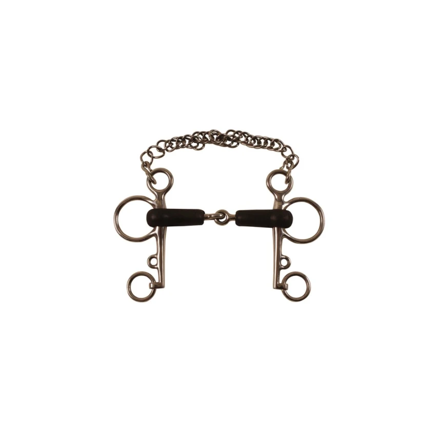 Umbria Equitazione Pelham in acciaio inox rivestito in gomma