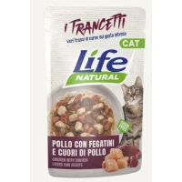 Lifepet Lifecat Buste 30 x 55 g Trancetti Pollo/Fegatini