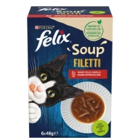 Felix Soup Filetti Selezioni Deliziose con Manzo/Pollo/Agnello 6 x G - Purina