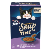 Felix Soup Filetti Selezione Miste con Manzo/Pollo/Tonno - Purina 6 x 48g