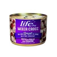 Lifepet Lifedog Mixer Croc Petto di Pollo e Fegatini 150 g