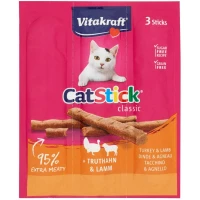 Vitakraft Cat-Stick Tacchino e Agnello per Gatti, 3 pz (18 g)