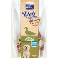 Lifepet Lifedog DeliSnack Mini Sandwiches all'Anatra e Merluzzo 100 g