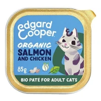 Edgard Cooper Paté Biologico Salmone e Pollo per Gatto 16 x 85 g