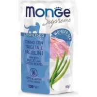 Monge Cat Supreme Steril Tonno/Triglia/Fagioli – 24 buste da 80 g