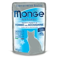 Monge Cat Buste Tonno/Alici per Gatti 24 x 80 g