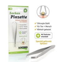 ANIBIO Pinza in Acciaio Inox per Zecche - Accessorio per Cane